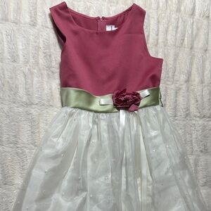 Rare Editions Pink and White Formal Dress size 10 NWOT